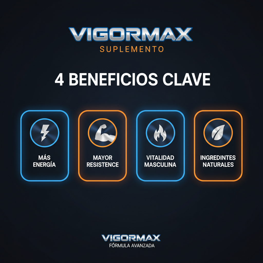 VigorMax - Beneficios: Más Energía, Mayor Resistencia, Vitalidad Masculina, Ingredientes Naturales